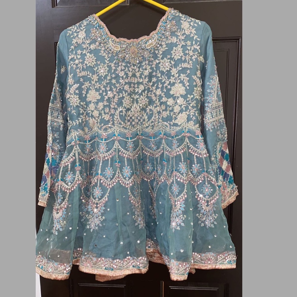 KHAS  peplum lehenga. Pastel blue